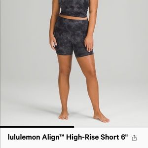 Lululemon size 10 align shorts 6 inch